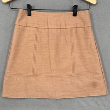 Sheike Skirt Womens 10 Orange Brown Mini Zip A Line Office Work Corporate Summer