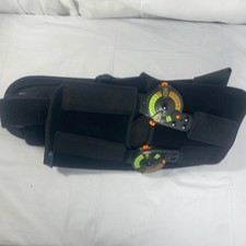 Hinged ROM Knee Brace with Side Stabilizers Locking Dials Post Op Knee Large