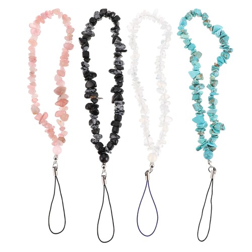 4 Pcs Handydekoration Hängekette Fräulein Damen Telefon-Charm-Perlen - 第 1/12 張圖片