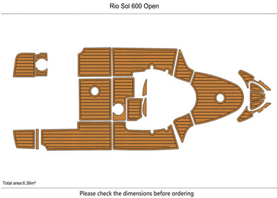 Rio Sol 600 Open DuraEVA Boat flooring
