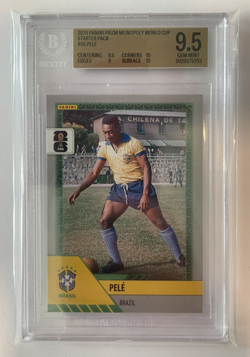 💎 BGS 9.5 GEM MINT = PSA 10 Pele 2026 Prizm Monopoly FIFA World Cup Brazil 🇧🇷