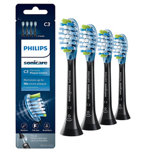 Philips Sonicare C3 HX9044 Ersatzbürsten 4er Pack Schwarz Original Neu OVP