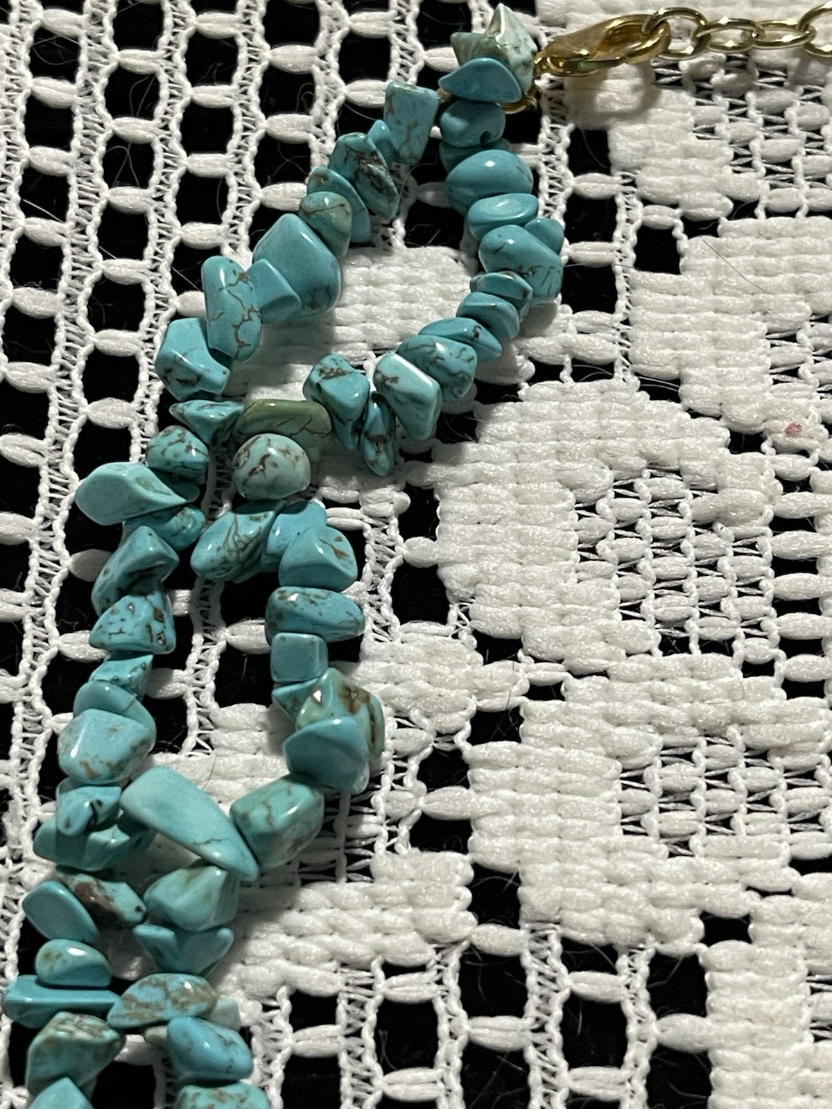 Chunky Stunning Turquoise Statement Necklace (lot… - image 6