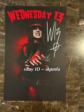WEDNESDAY 13 ~ Signed Poster 11x17 VIP Murderdolls 💯 Authentic
