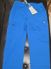 FIGS Women Scrub Pants XXS Petite Royal Blue Yola Skinny