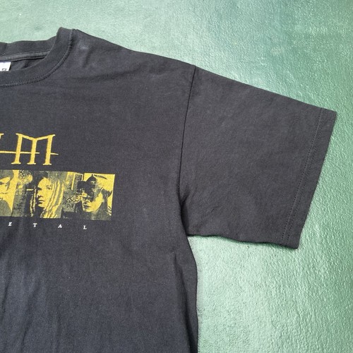 Vintage 00s HIM T Shirt Mens Medium 2003 Love Metal Promo Goth Metal Gothic Band - Bild 9 von 15
