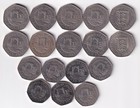 Jersey 50 Pence 17 coins 1969-2014 all different & listed #9