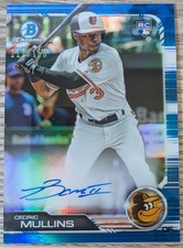 2019 Bowman  Chrome Rookie Autographs Cedric Mullins #CRA-CM Blue Refractor /150