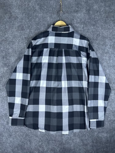 Camisa de manga larga Dixxon Flannel Co. línea de acabado para hombre XL blanca y negra a cuadros - Imagen 10 de 11