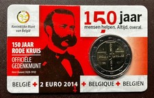 Belgium BU In Card, 2 Euro 2014, 150th Anniversary-Belgium Red Cross