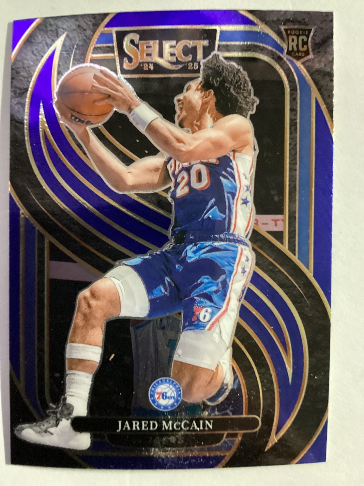 2024-25 Panini Select - Premier Level Jared McCain #184 Blue Prizm Rookie (RC)