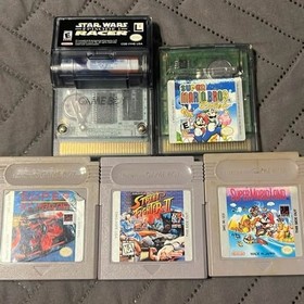 Nintendo Game Boy Color CGB-001 Bundle Kiwi Green With 5 Games Tested