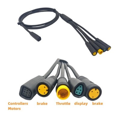 Schwarzes 1T4 Kabel 120cm für Bafang M215 M315 M615 M225 M325 M625 G341 G321 S3