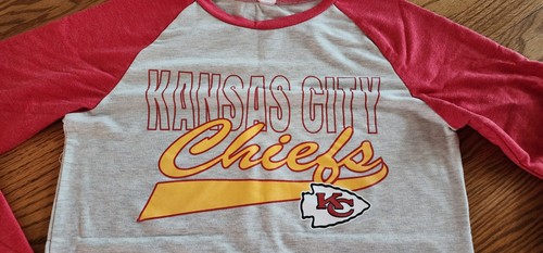KANSAS CITY CHIEFS NFL TEAM APPAREL LONG SLEEVED T-SHIRT WOMEN'S SZ L