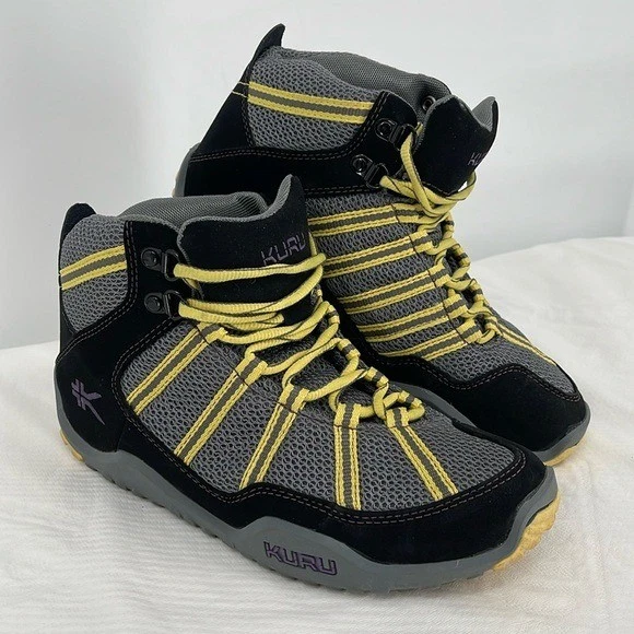 Kuru Womens Chicane High Top Gray/Black Outdoor Trail Hiking Boots Size 8.5 EUC