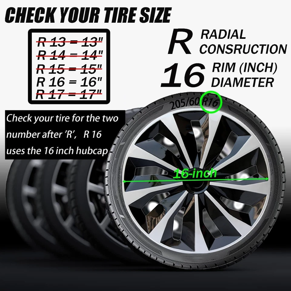 Tapas Para Rines 16 Tapacubos Toyota Camry Nissan Mazda Universal Set De 4 Nuevo Foto 2 de 4