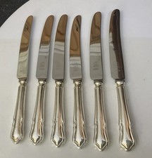 Vtg James Ryals Firth Dubarry Du Barry Silver Plate 24cm Dinner Knives Cutlery