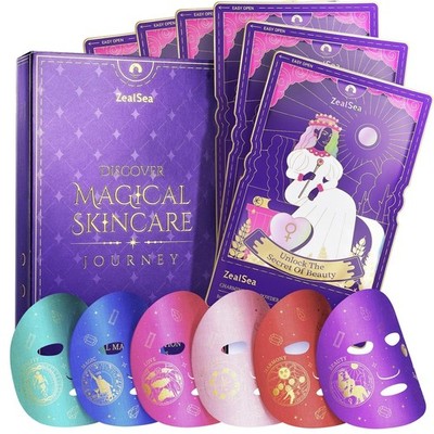 ZealSea Collagen Face Mask Collectuon Skincare for Anti Aging, Peptide -6 Pack