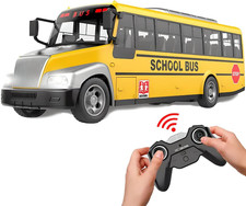Rc School Bus - 2.4ghz Remote Control Toy Bus With Led Lights Rechargeable Elec