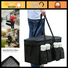 Insulated Food Delivery Bag 22x14x13 with Cup Holders - Catering, Grocery, Pizza