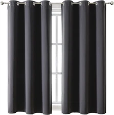 Grommet Blackout Curtains for Bedroom and Living Room - 2 Panels Set Thermal Ins