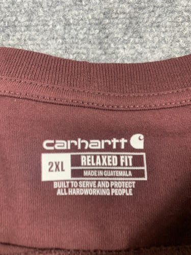 Carhartt Hemd Herren 2XL Rot Kurzarm Freizeit Rundhals Tasche - Bild 6 von 14