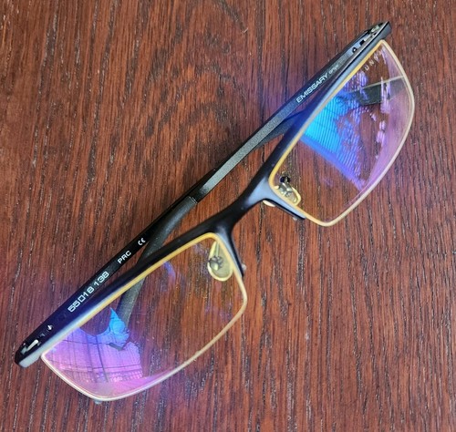 Gunnar Emissary Onyx Computer Glasses 55 18 138 Tinted Yellow Blue Light Gaming