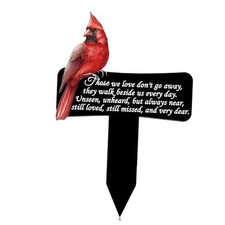 11.8 inchs Memorial Grave Markers Metal Cemetery Decorations Loss of Cardinal