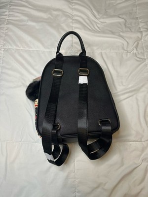New Paul Frank Julius Monkey Mini Backpack Black Polka Dot Y2K Kidcore Pom Pom NWT Paul Frank Julius Monkey Mini Backpack Black Polka Dot  main image 4