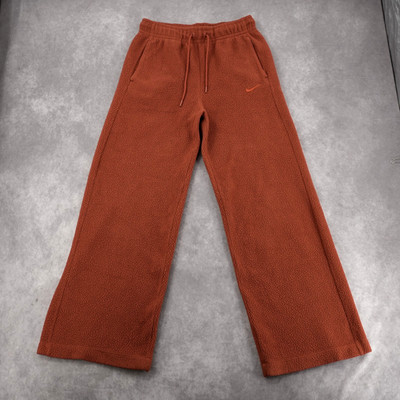 Nike Sportswear Phoenix Fleece High-Waisted Wide-Leg Pants Orange Size M