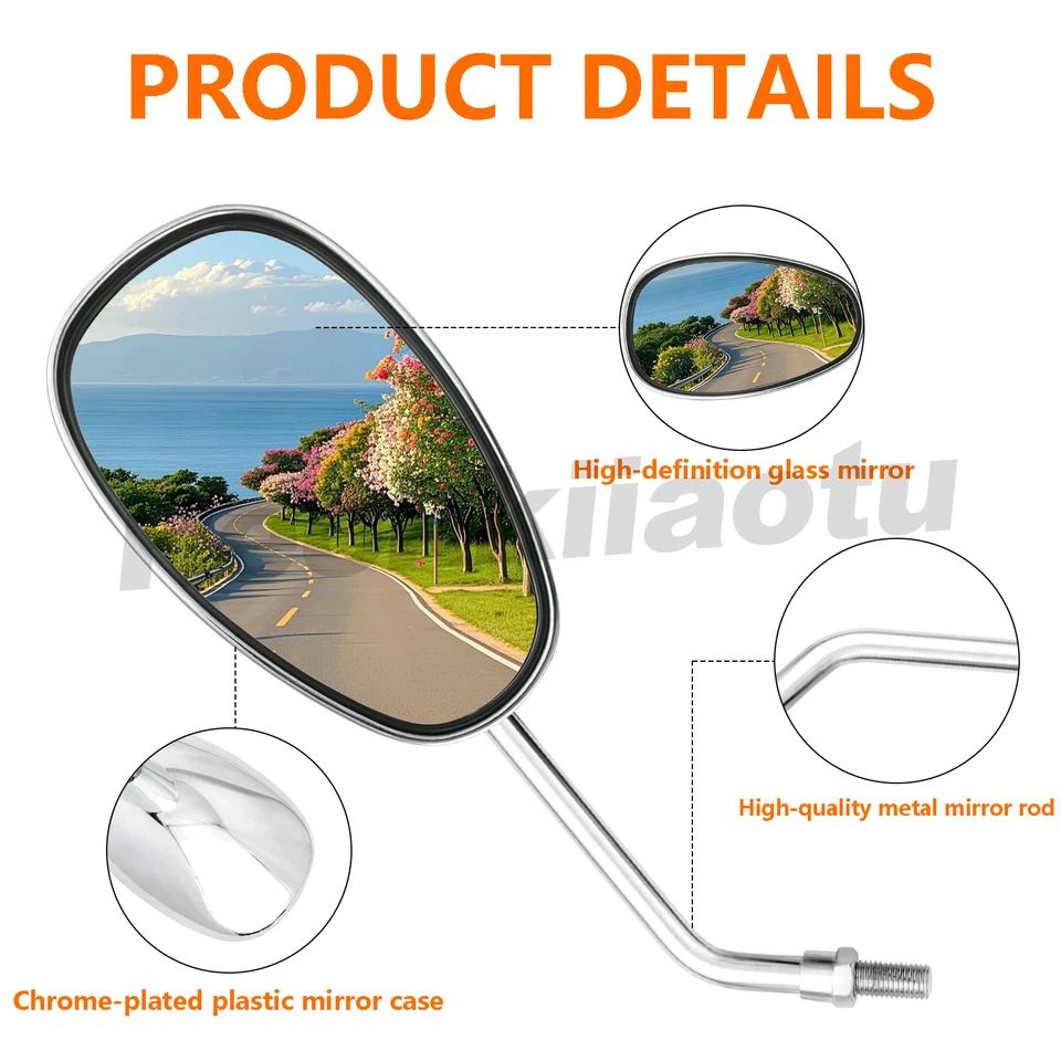 Espejos retrovisores laterales para moto Yamaha Virago XV 750 1100 250 535 Bobber Foto 4 de 4