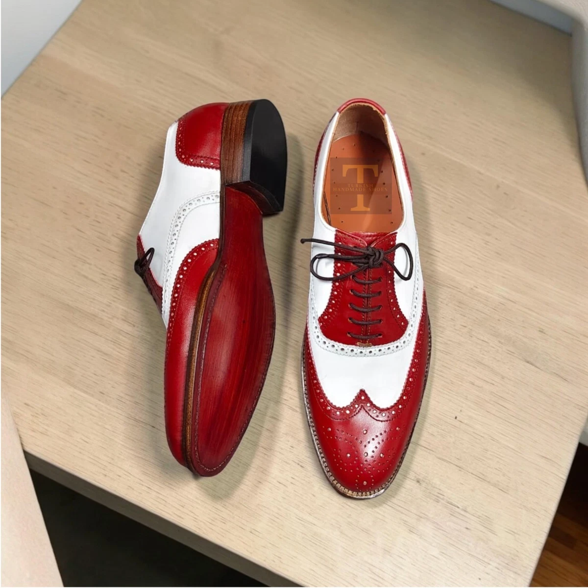 Mens Two Tone Oxford Shoes In Men display picture 1