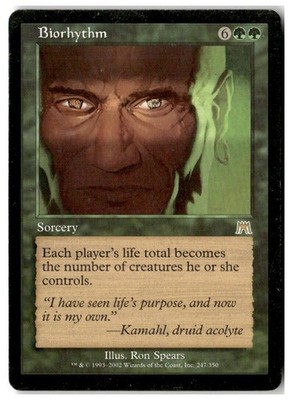 MTG Biorhythm - Onslaught Heavily Played English