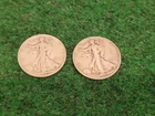 1937 & 1944 Walking Liberty Half Dollar - Very Fine, Silver