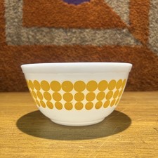 Vintage Find Pyrex 402 Yellow Polka Dot Mixing Bowl Retro MCM