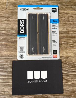 Crucial Pro 32GB DDR5 6000MHz CL48 RAM (2x16GB) AMD EXPO Intel XMP