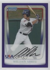 2011 Bowman Draft Chrome Prospects Retail Purple Refractor Willie Abreu 2d7