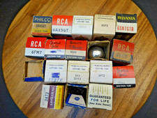 18 RCA, Sylvania, Philco, Admiral Tubes - Untested, Some in Sealed Boxes