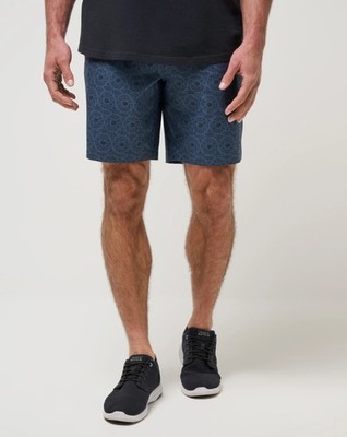 Travis Matthew Men 36 Beyond the Limits 9'' Heater Shorts Flat Front Blue NWT