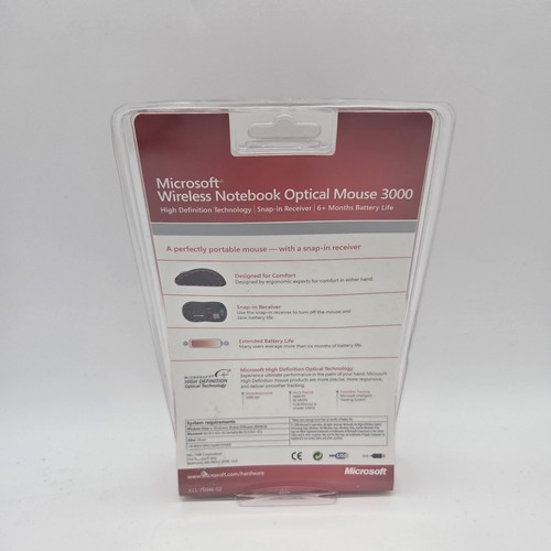 Microsoft Wireless Notebook Optical Mouse 3000 PC Mac USB Brand New Sealed - Picture 2 of 6