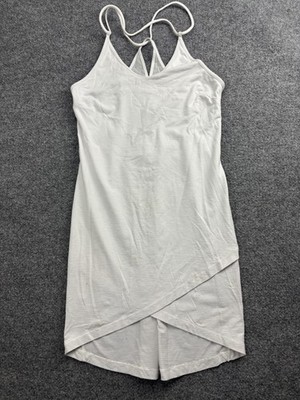 Lululemon Athletica Tank Dress Womens Small White Stripe Strappy Sundress  Summer | eBay