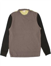 COS Mens Sweatshirt Jumper Large Grey Colourblock AG11