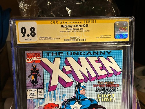 Uncanny X-Men #268 CGC 9.8, SSx2 signiert Jim Lee & Scott Williams, neues Etui - Bild 3 von 4