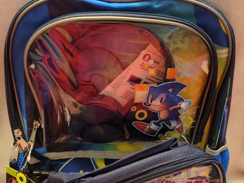 SEGA Sonic The Hedgehog 17" Backpack, Dangle, Lunch Box, Headphones Set, 4-Piece - Picture 6 of 8