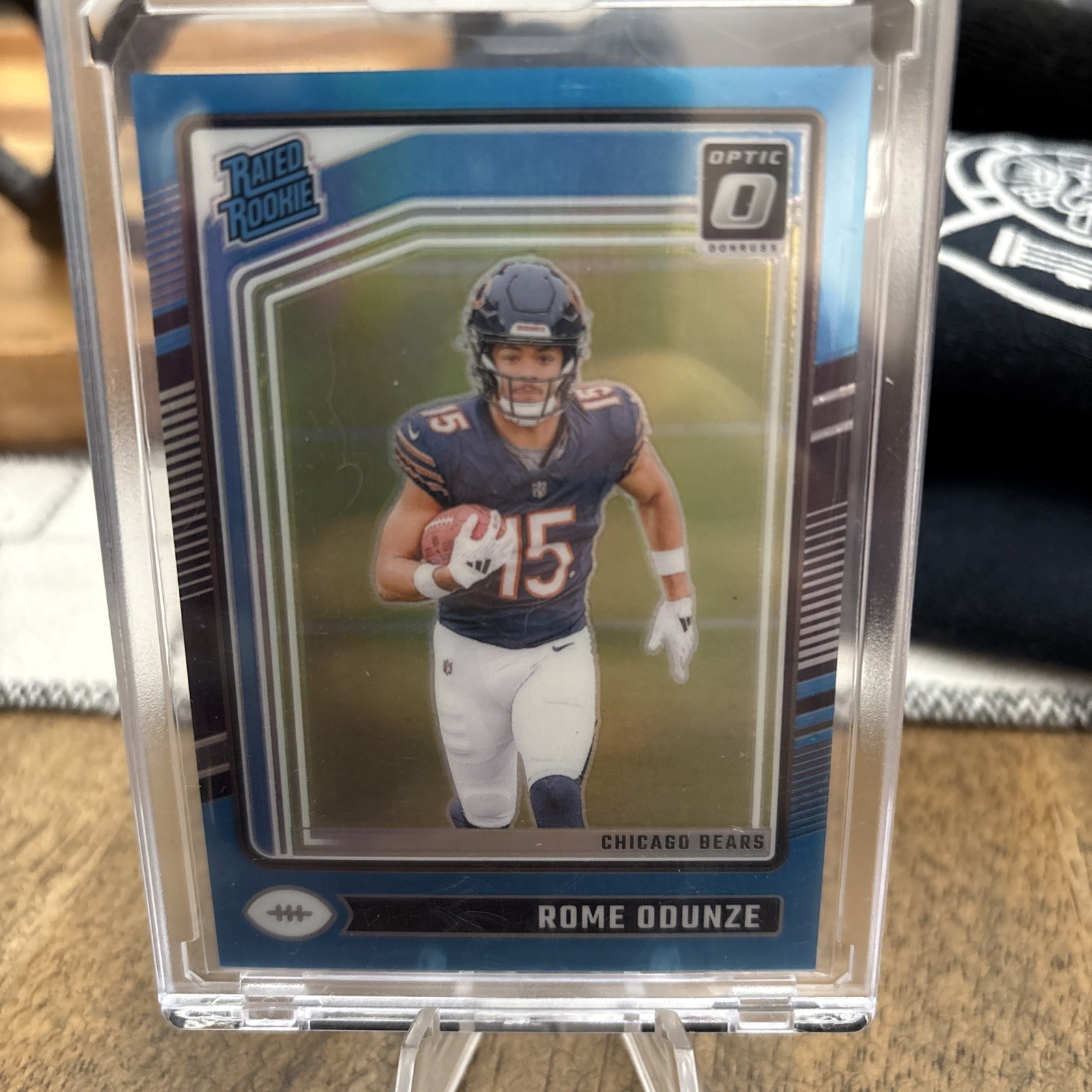 2024 Panini Donruss Optic - Rated Rookie Rome Odunze #286 Aqua Prizm /299 (RC)
