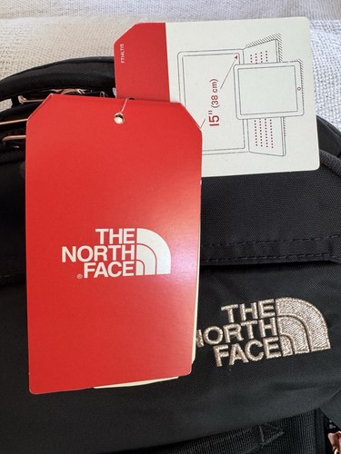 The North Face SURGE Womens Laptop Backpack TNF BLACK ROSE GOLD Flex Vent NEW - Picture 5 of 24