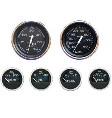 FARIA Bootsinstrumente im Set, Instrumentenset ''Chesapeake SS Black'' (KTF003)