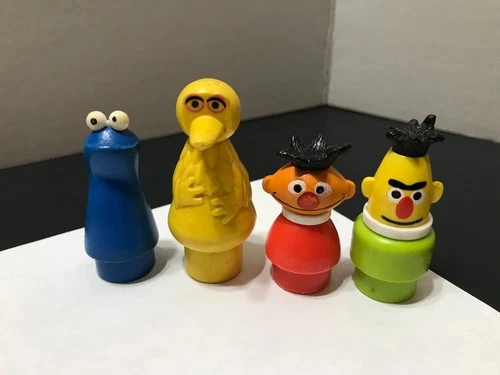 Vintage Fisher Price - Sesame Street Little People Figures - Damaged/Read