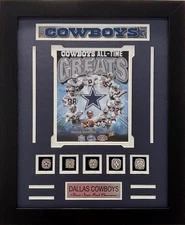 Dallas Cowboys All Time Greats 5 Time Super Bowl Champions Ring Frame