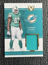 🔥LAREMY TUNSIL 2017 VERTEX VM GAME USED ROOKIE JERSEY PATCH #'D /99!🔥DOLPHINS!